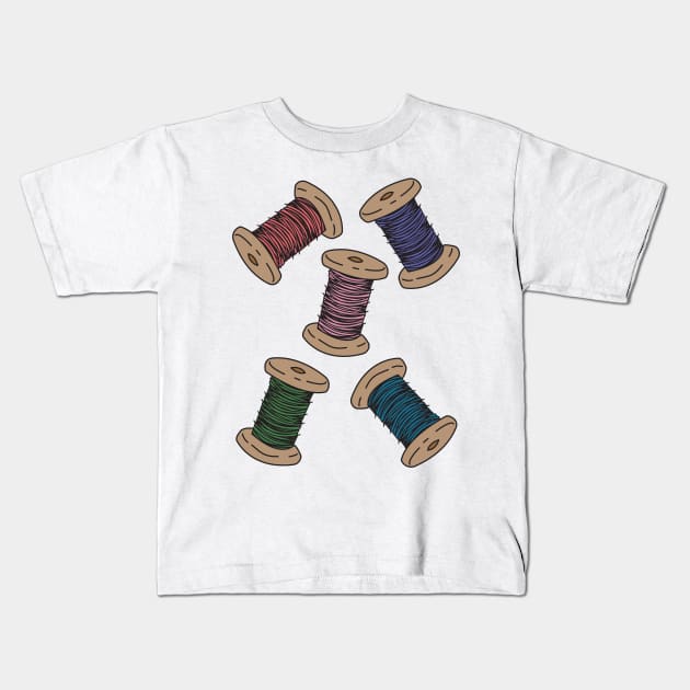 sewing thread Kids T-Shirt by Indigoego